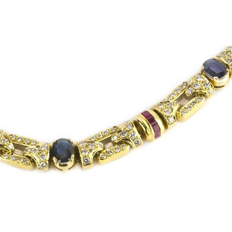 Multi-Stone Diamond Set Necklace In Excellent Condition In London, GB