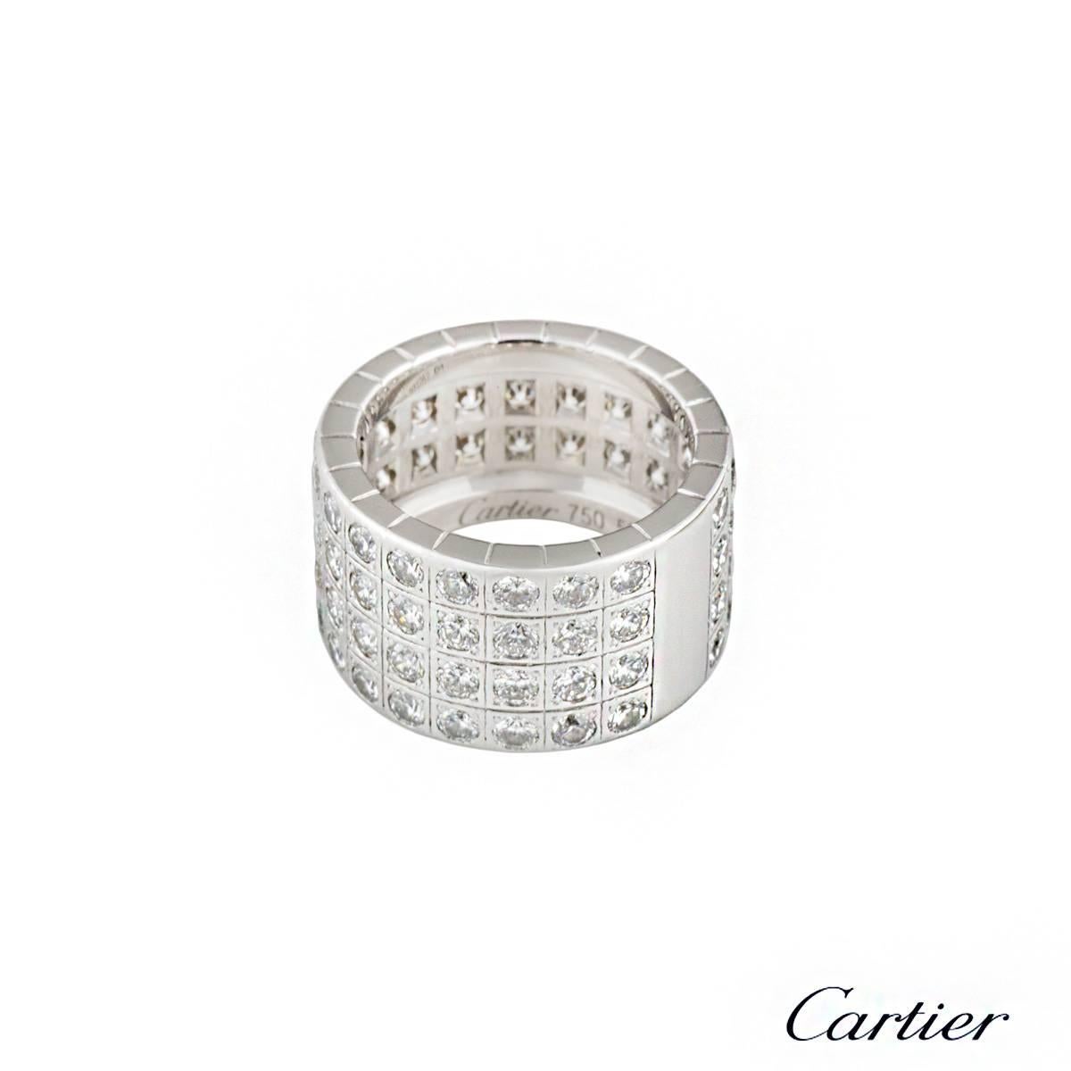 Cartier Lanieres White Gold Diamond Ring In Excellent Condition In London, GB