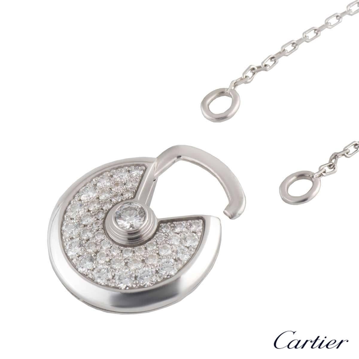 Cartier Amulette de Cartier Diamond Pendant In Excellent Condition In Mayfair, London, London