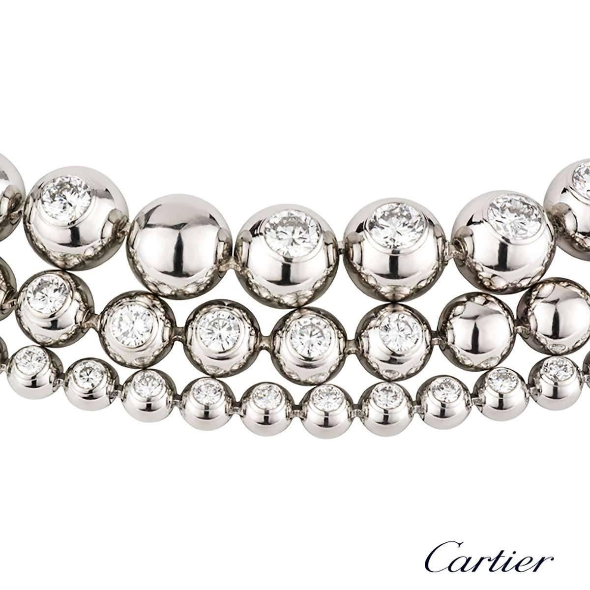 Cartier Moonlight White Gold Diamond Jewelry Suite In Excellent Condition In London, GB