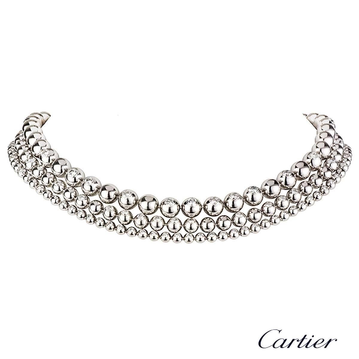 Women's Cartier Moonlight White Gold Diamond Jewelry Suite