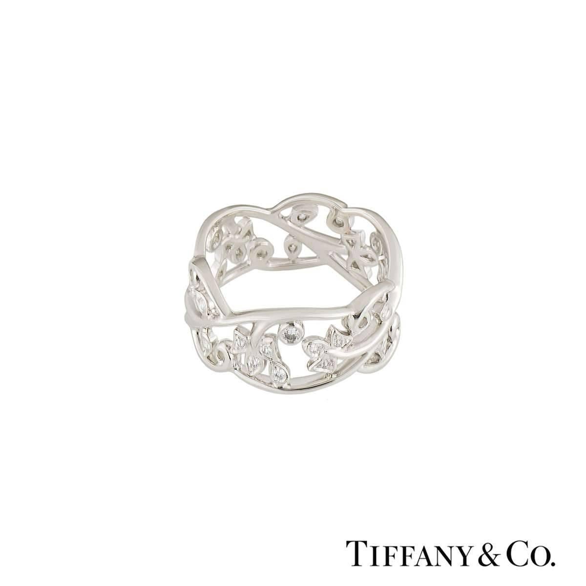 Tiffany & Co. Diamond Floral Ring In Excellent Condition In London, GB