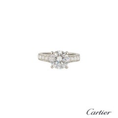 Cartier 1895 Verlobungsring aus Platin mit Diamanten