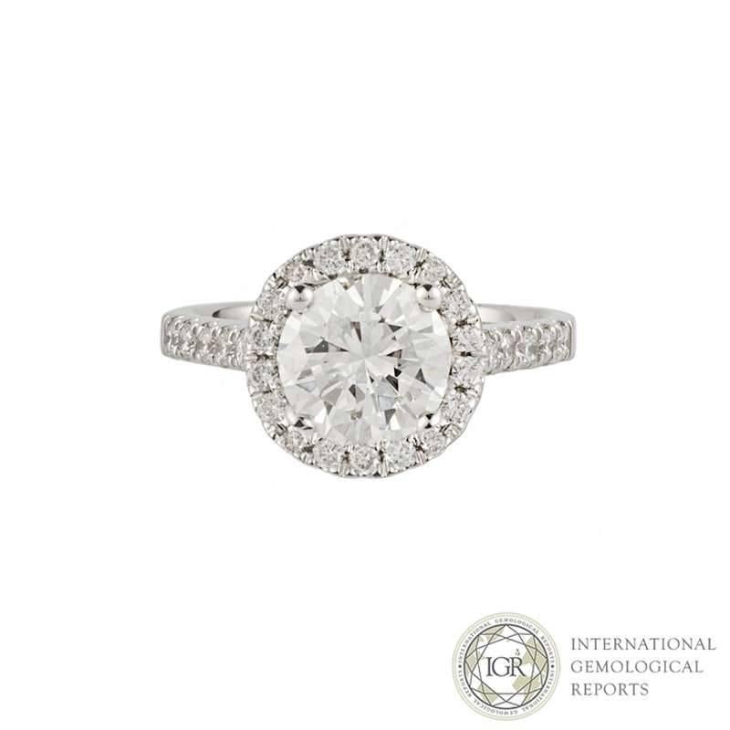 Certified Diamond Engagement 2.00 Carat Engagement Ring In New Condition In London, GB