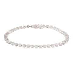 White Gold Diamond Line Tennis Bracelet 1.58 Carat