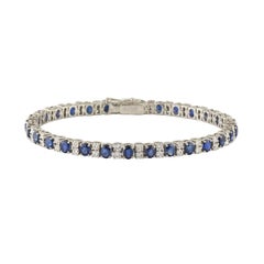 White Gold Diamond and Sapphire Bracelet