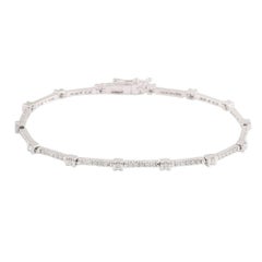 White Gold Diamond Line Bracelet 0.87 Carat 9