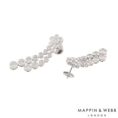 Mappin & Webb White Gold Diamond Drop Earrings