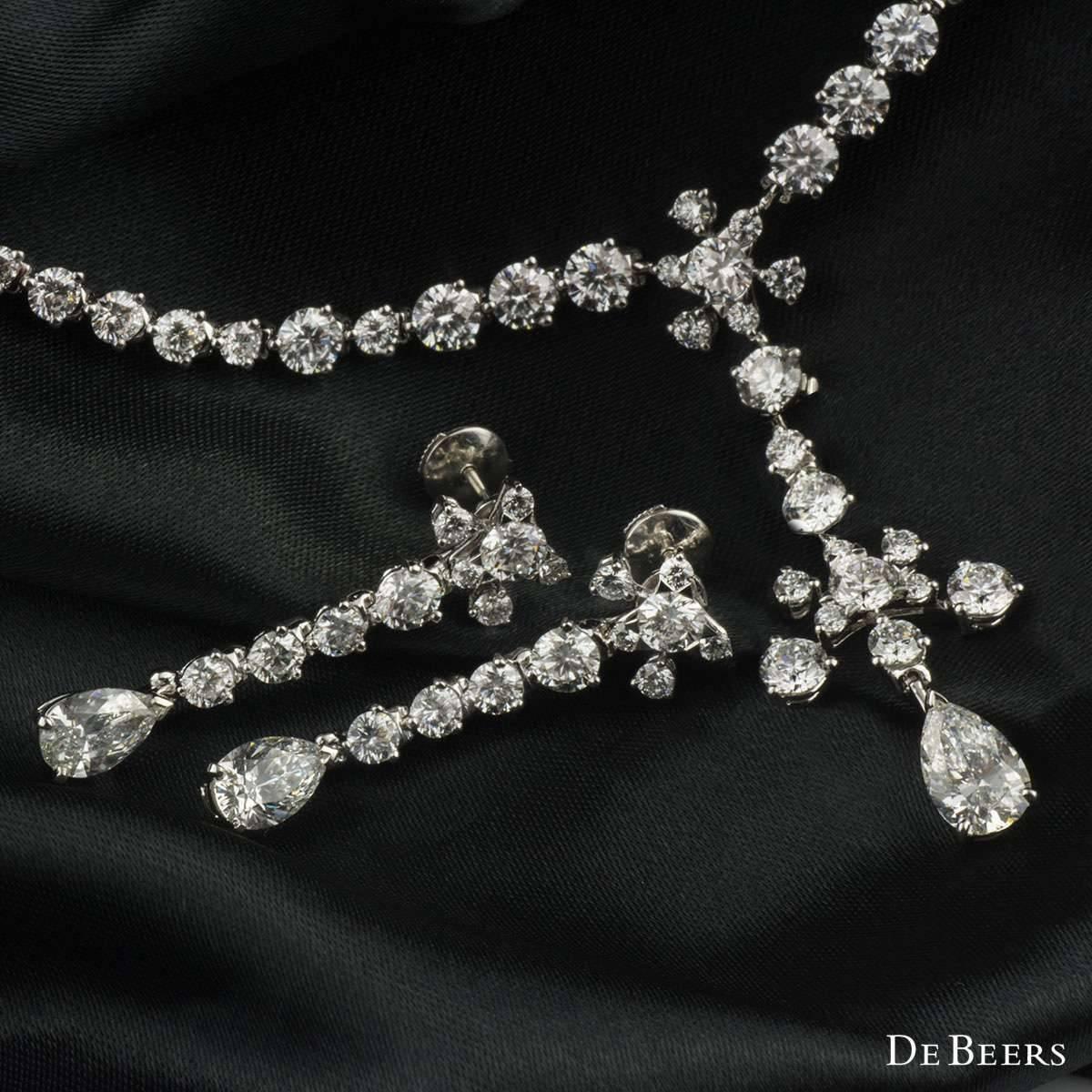 De Beers Diamond Lea Necklace and Earrings 2