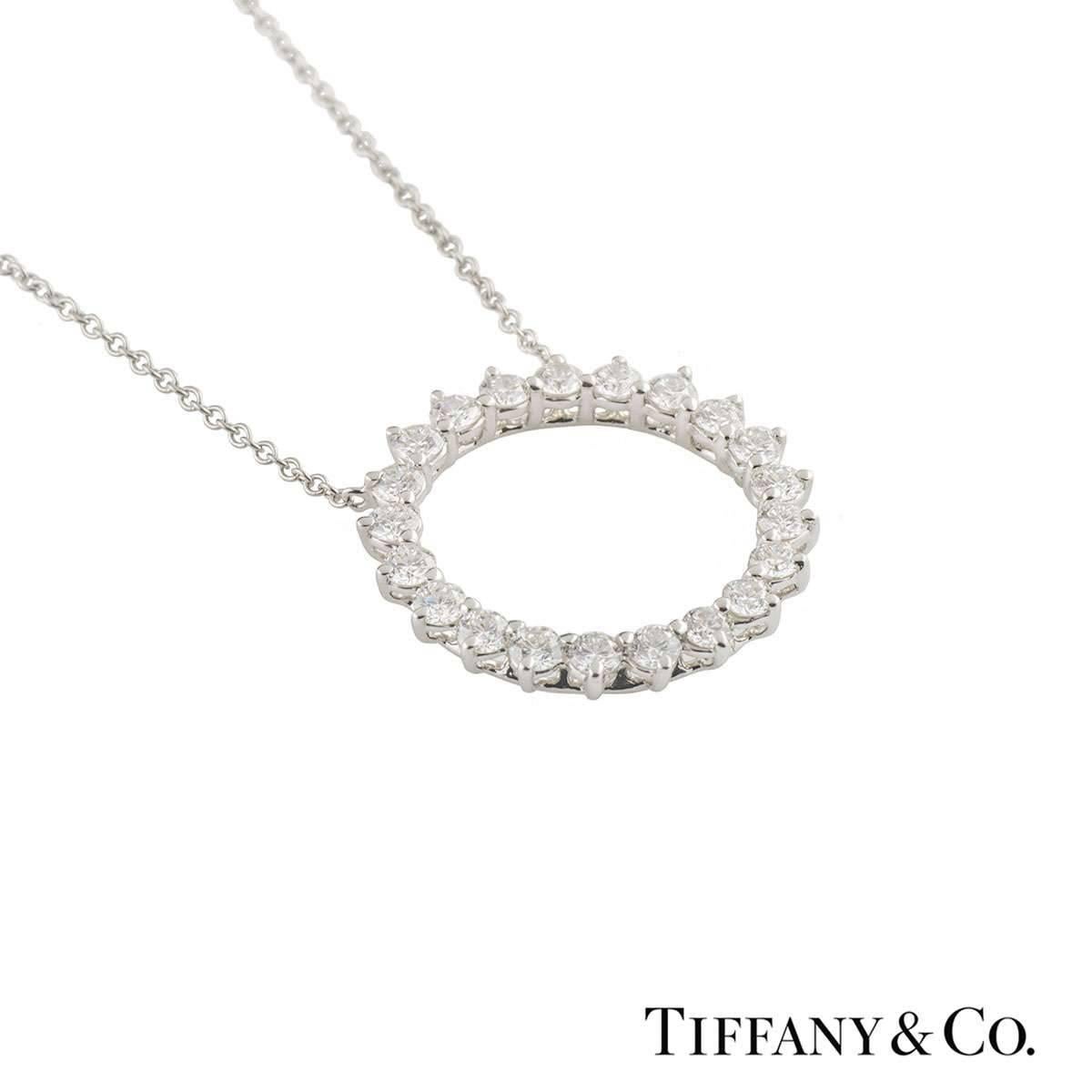 circle diamond necklace tiffany