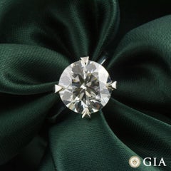 GIA Certified 5.46 Carat Round Brilliant Cut Diamond Engagement Ring