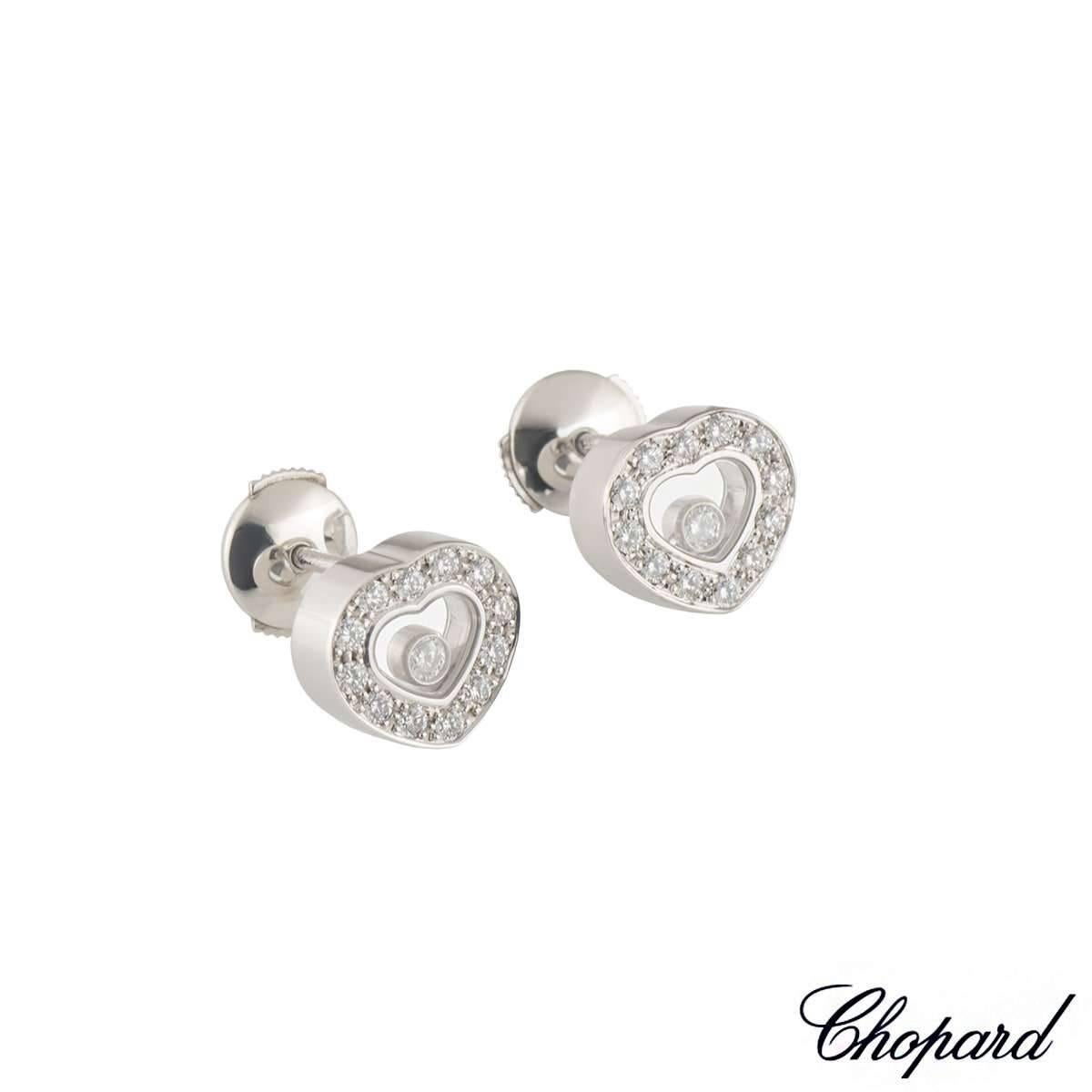 Chopard Happy Diamonds Heart Earrings In Excellent Condition In London, GB