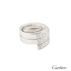 Cartier White Gold Diamond Spiral Ring