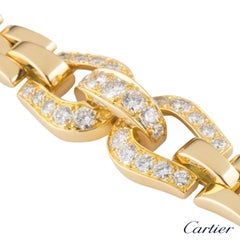 Cartier Yellow Gold Diamond Etrier Bracelet