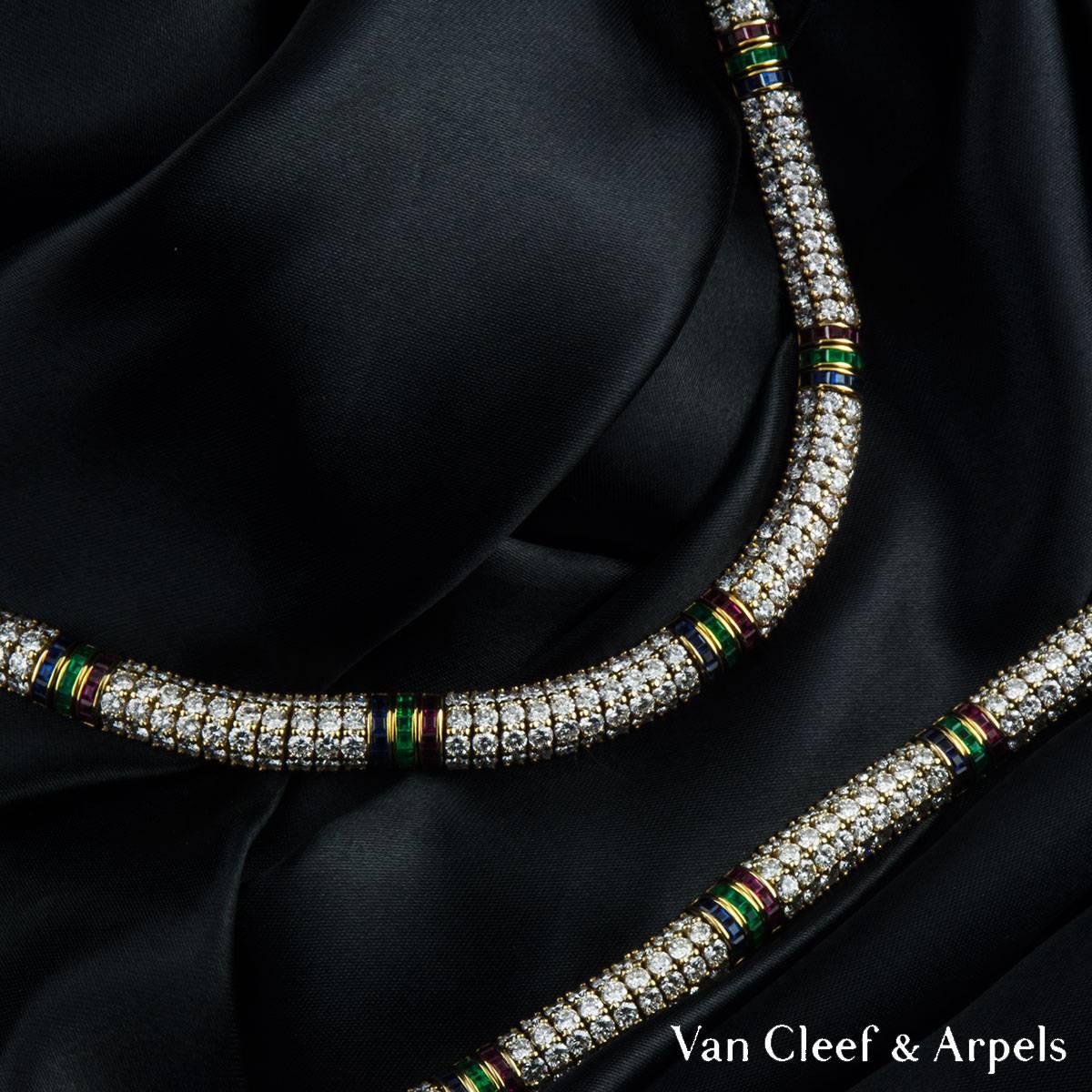 Van Cleef & Arpels Diamond Line Jewellery Suite In Excellent Condition In London, GB