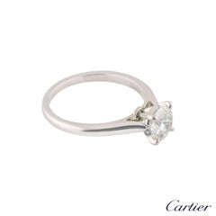 Cartier Platinum 1895 Diamond Ring 0.85ct