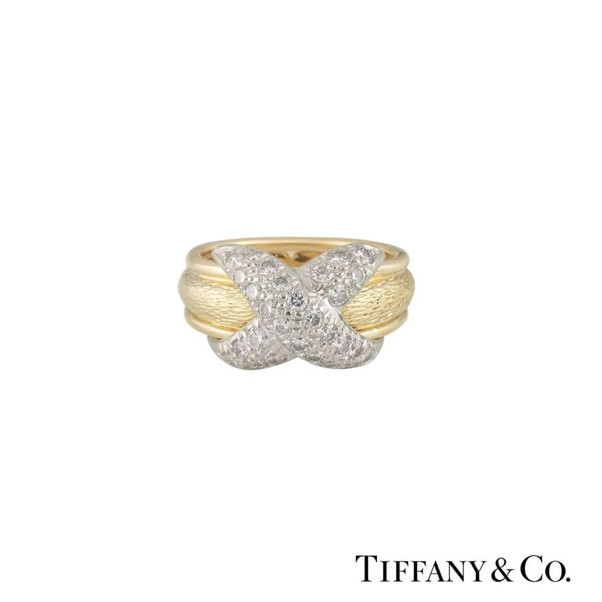 Tiffany & Co. Diamond Schlumberger Ring In Excellent Condition In London, GB