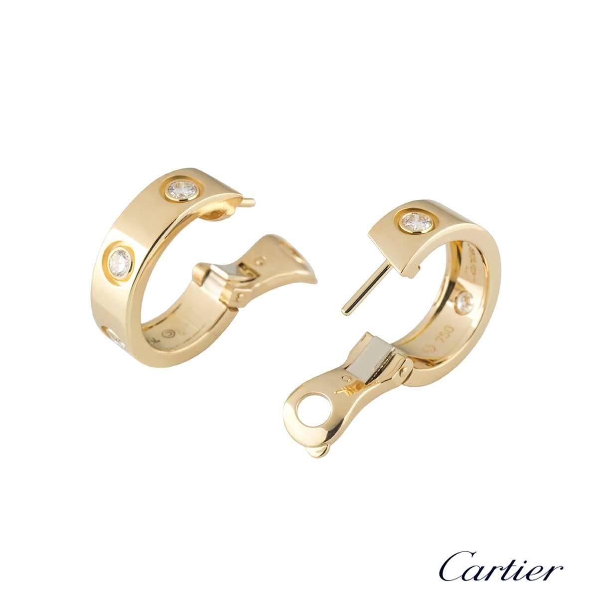 Boucles d'oreilles Cartier Diamond Love Excellent état à London, GB