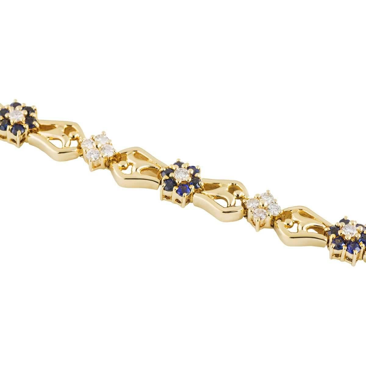 diamond and sapphire bracelet