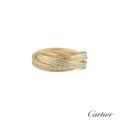 Cartier Yellow Gold Diamond Trinity Ring