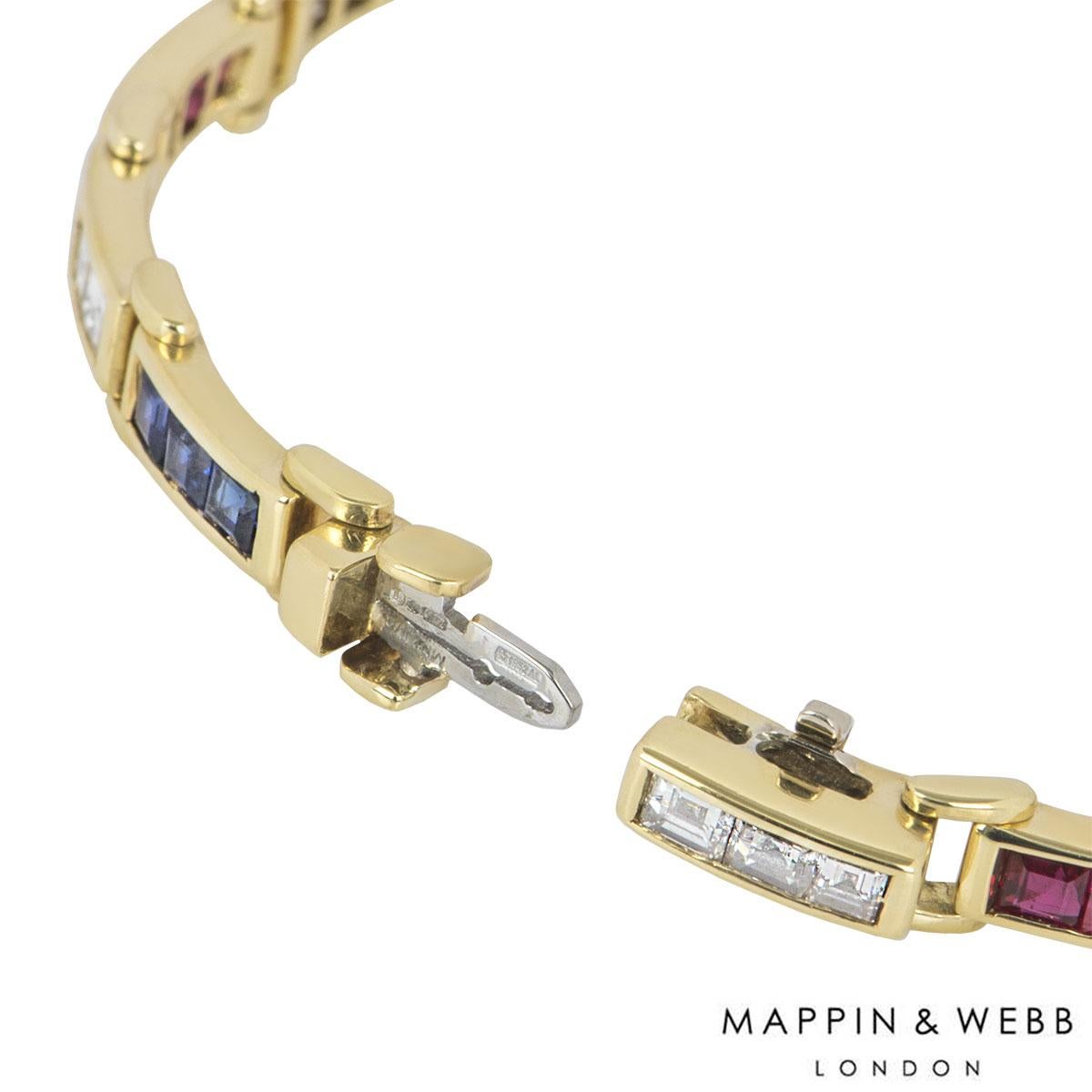 Women's Mappin & Webb Diamond and Multi-Gem Bracelet