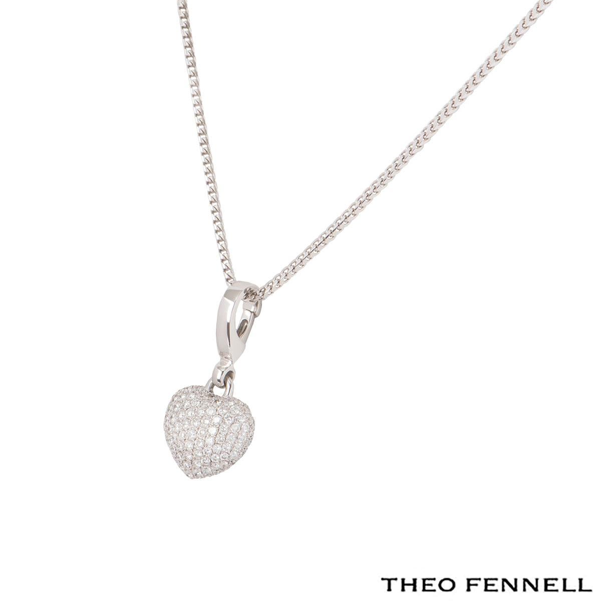 Theo Fennell Diamond Heart Pendant In Excellent Condition In London, GB