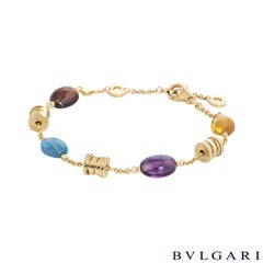 Bulgari Yellow Gold Multi-Gem B.Zero1 Mini Bracelet