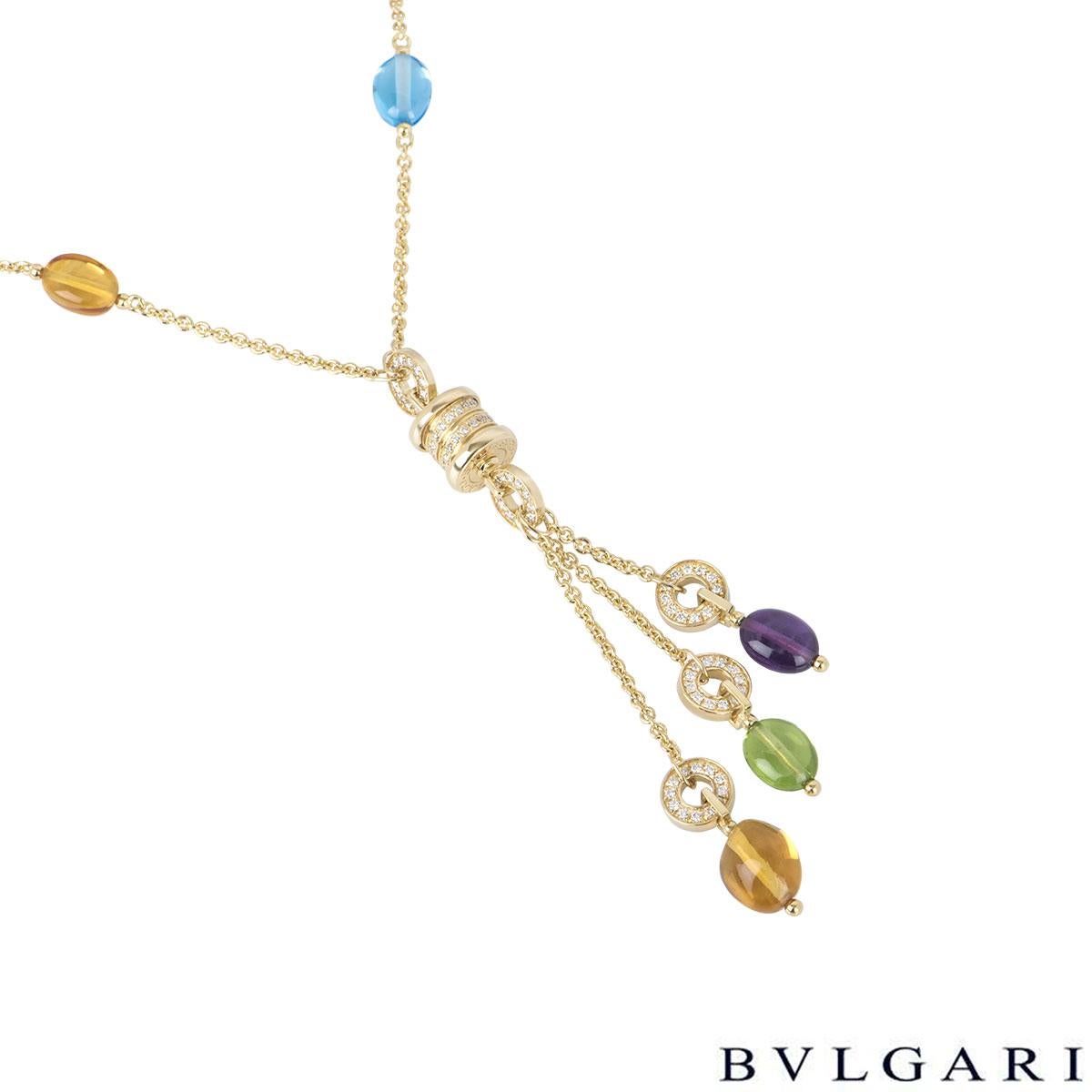 bulgari multi stone necklace