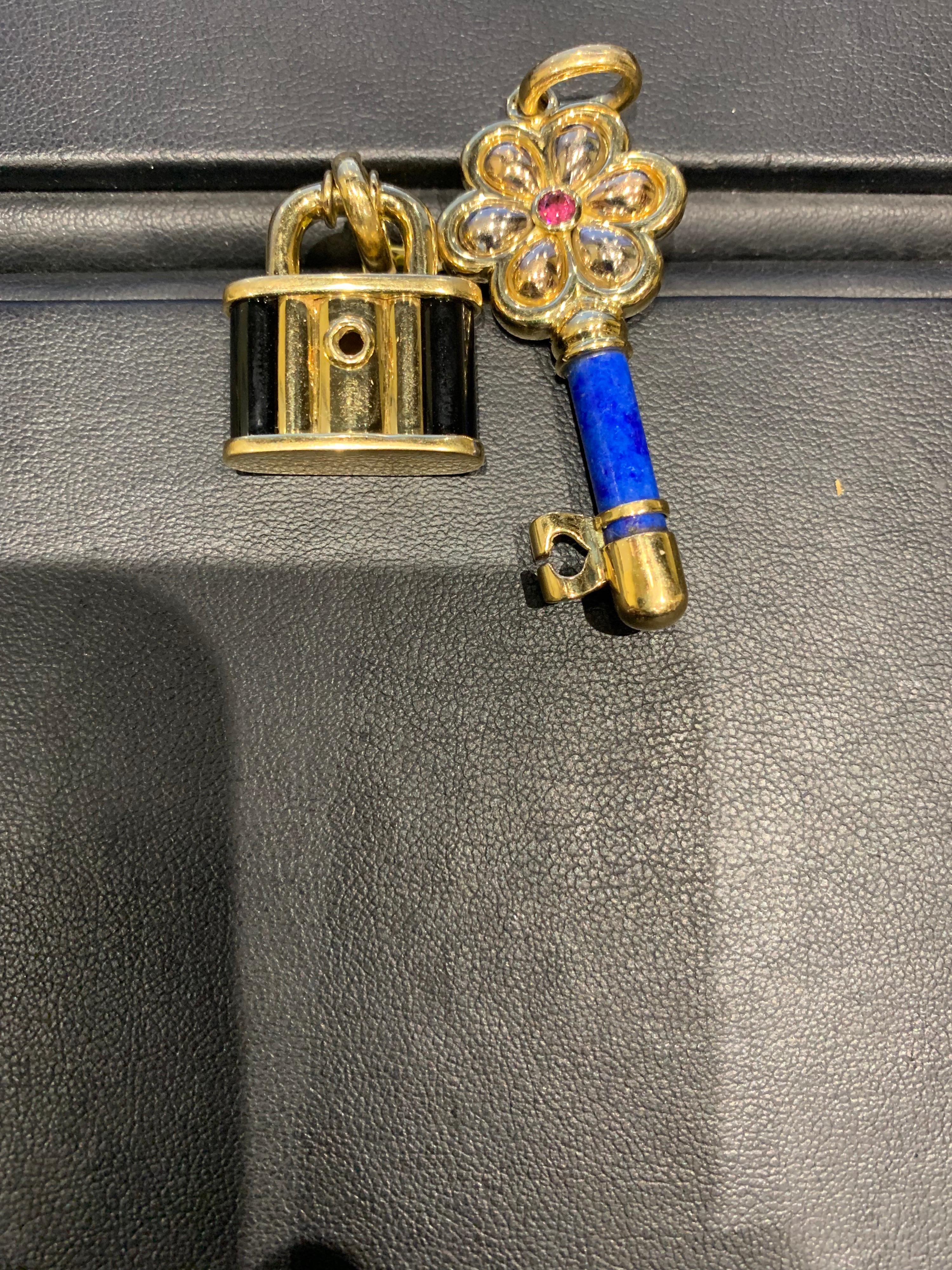 diamond lock and key necklace