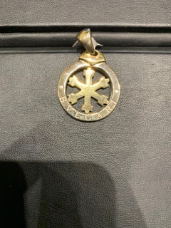 Bulgari Tondo Small Steel and Gold Snowflake Pendant