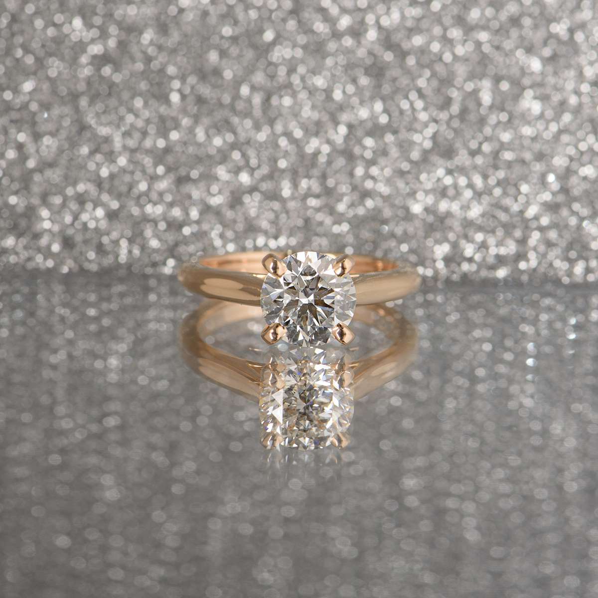 cartier solitaire 1895 rose gold