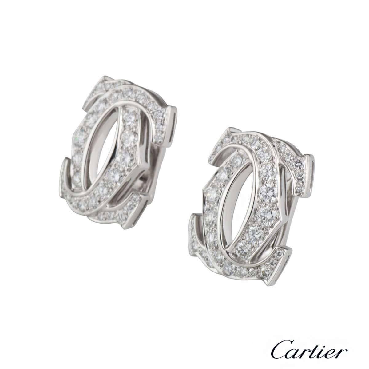 Cartier C de Cartier Diamond Earrings In Excellent Condition In London, GB