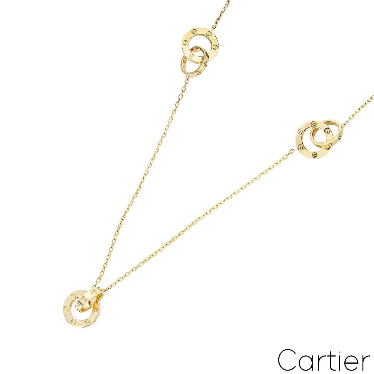 Collier Love en or jaune de Cartier B7216800 Excellent état - En vente à Mayfair, London, London