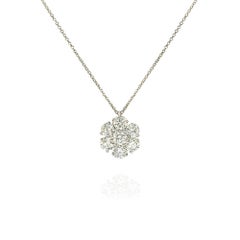 Graff Wild Flower Gold & Platinum Diamond Cluster Necklace, Earring & Ring Suite