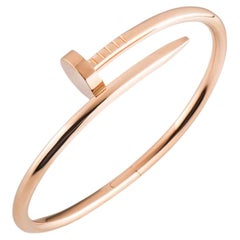 Cartier Rose Gold Plain Juste Un Clou Bracelet Size 18 B6048118