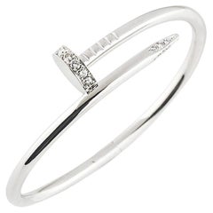 Cartier White Gold Diamond Juste Un Clou Bracelet Size 18 B6048718
