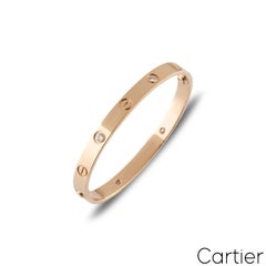 Cartier Bracciale dell'Amore con Mezzo Diamante in Oro Rosa Misura 16 B6036016