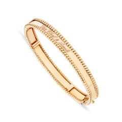Van Cleef & Arpels Rose Gold Perlée Signature Medium Bracelet VCARN5AZ00