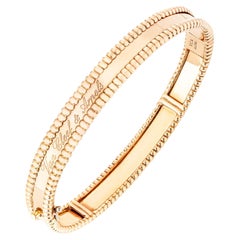 Van Cleef & Arpels Rose Gold Perlée Signature Medium Bracelet VCARN5AZ00
