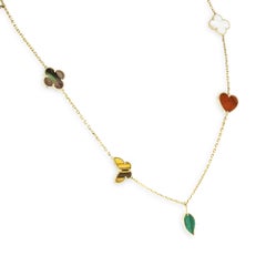 Van Cleef & Arpels Yellow Gold Lucky Alhambra 12 Motif Long Necklace VCARD80100