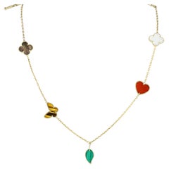 Van Cleef & Arpels Yellow Gold Lucky Alhambra 12 Motif Long Necklace VCARD80100