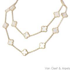Van Cleef & Arpels Yellow Gold Vintage Alhambra 20 motif Necklace VCARA42100