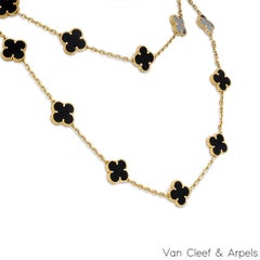 Van Cleef & Arpels Yellow Gold Vintage Alhambra 20 Motif Necklace VCARA43100