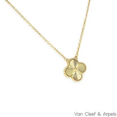 Van Cleef & Arpels Yellow Gold Guilloche Vintage Alhambra Pendant VCARP4KL00