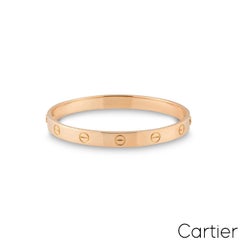 Cartier Rose Gold Plain Love Bracelet Size 16 B6035616