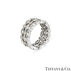 Tiffany & Co. Platinum 3 Row Diamond Jazz Eternity Ring Size 48 1.32ct TDW