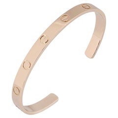 Cartier Rose Gold Plain Cuff Love Bracelet Size 16 B6032616