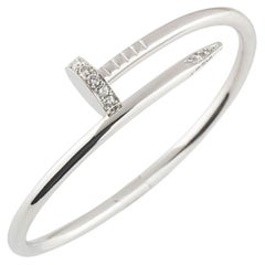 Cartier White Gold Diamond Juste Un Clou Bracelet Size 17 B6048717