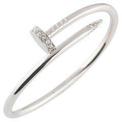 Cartier White Gold Diamond Juste Un Clou Bracelet Size 16 B6048716