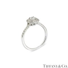 Tiffany & Co. Soleste Cushion Cut Diamond Double Halo Ring 0.33ct E/VS1 XXX